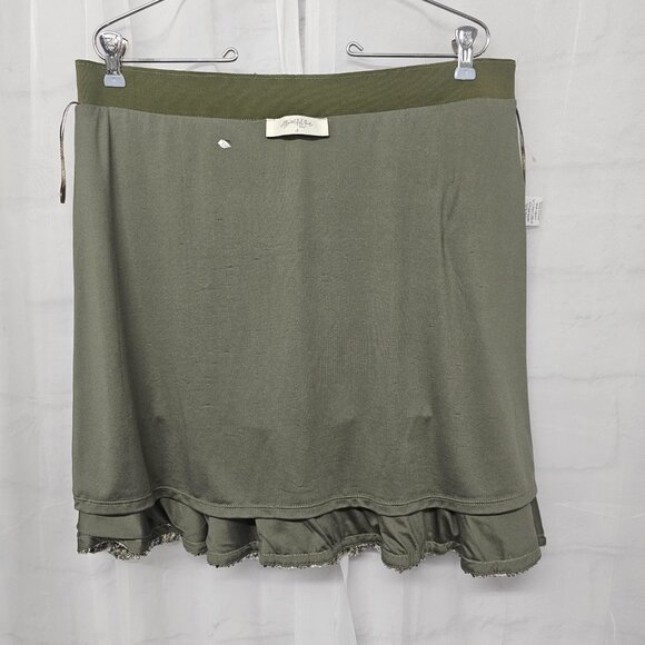 A Beautiful Soul Skirt Green Sequins Floral Mini Glam Club 36" - Picture 4 of 7